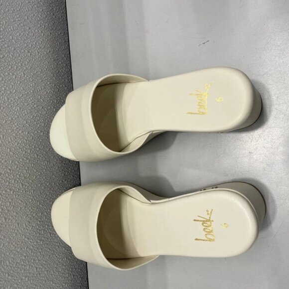 NEW BEEK Prinia Platform Heeled Sandals – Eggshell Size 6 – Leather, Han… - Picture 7 of 12